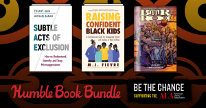 Graphic promoting the Be the Change Humble Book Bundle