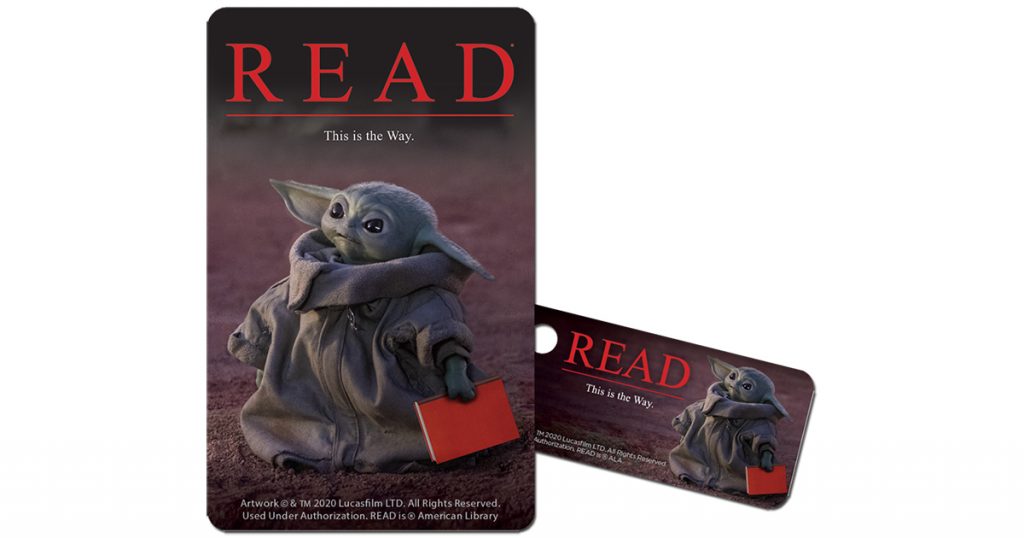 Library cards featuring Baby Yoda
