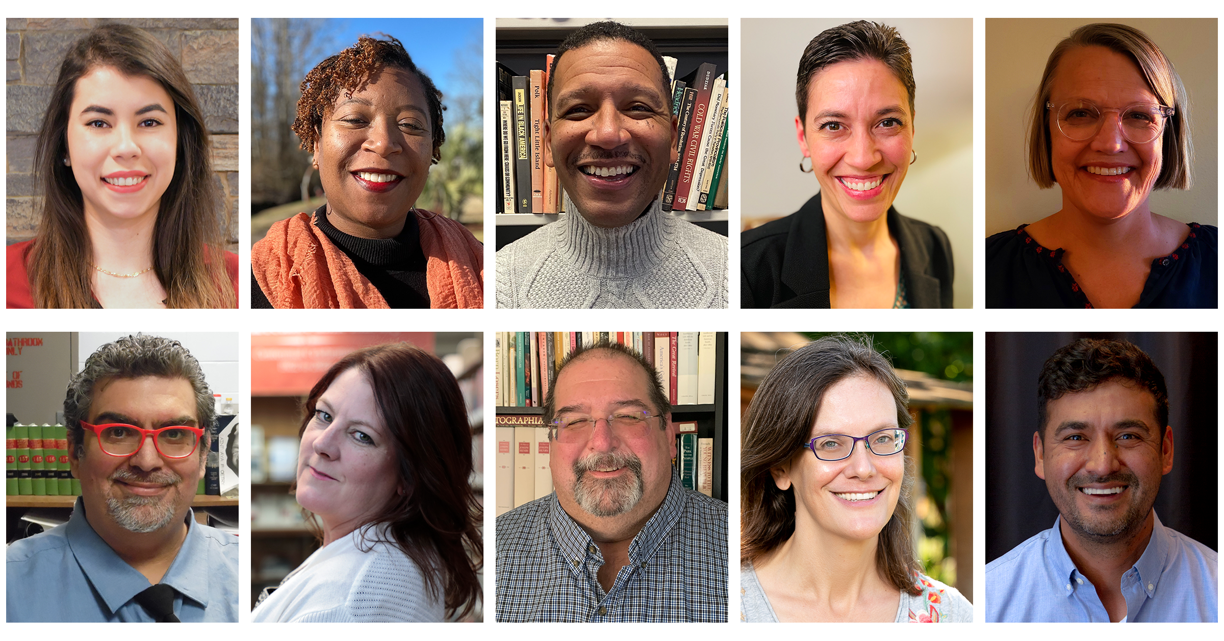 Composite image of ten photos of I Love My Librarian Award recipients