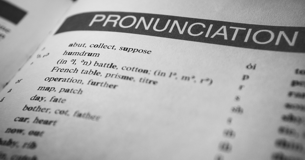 Photo of a pronunciation guide in a dictionary