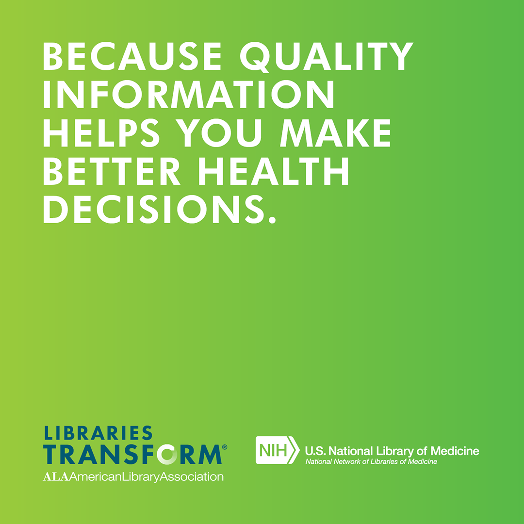 Instagram share: BECAUSE QUALITY INFORMATION HELPS YOU MAKE BETTER HEALTH DECISIONS.