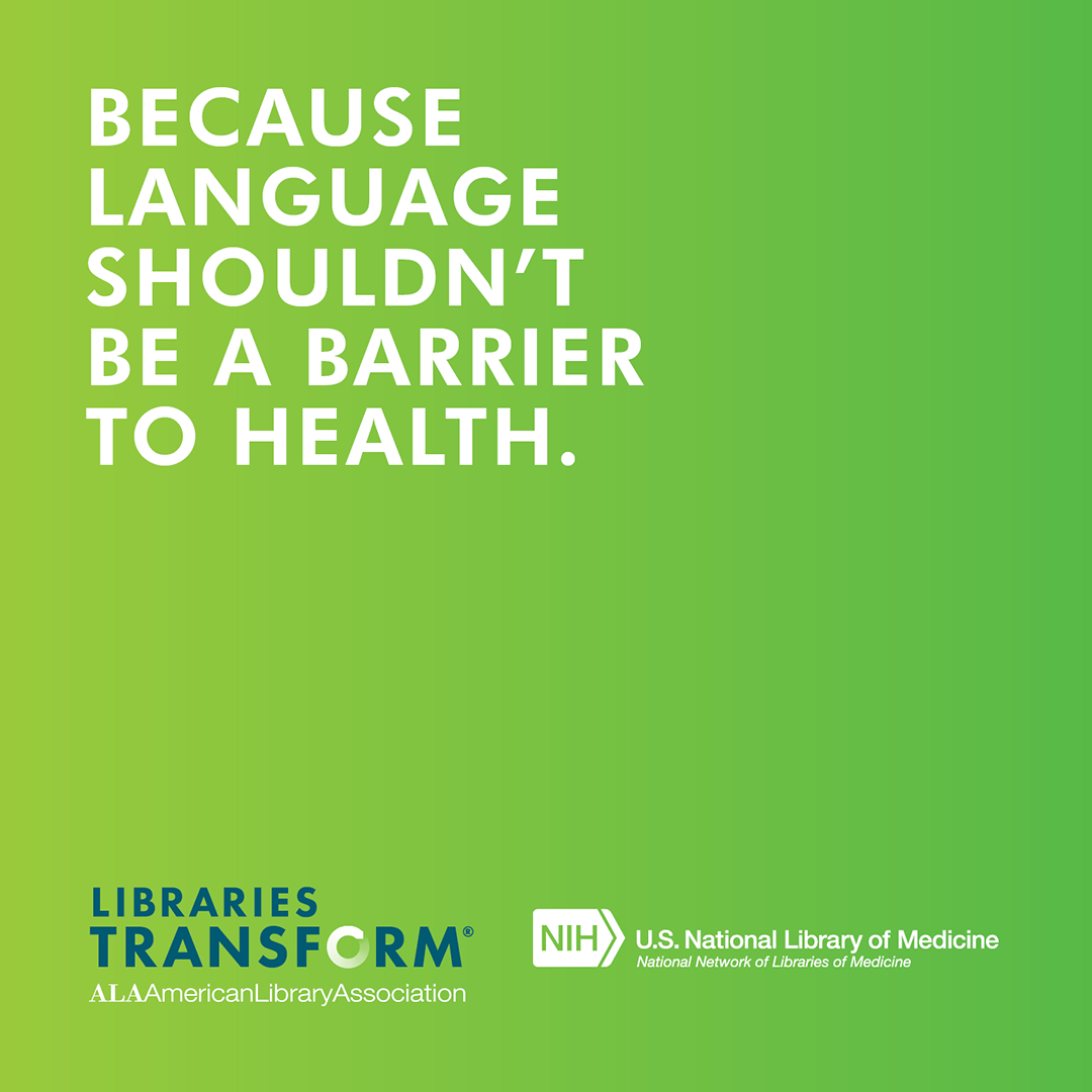 Instagram share: BECAUSE LANGUAGE SHOULDN’T BE A BARRIER TO HEALTH.