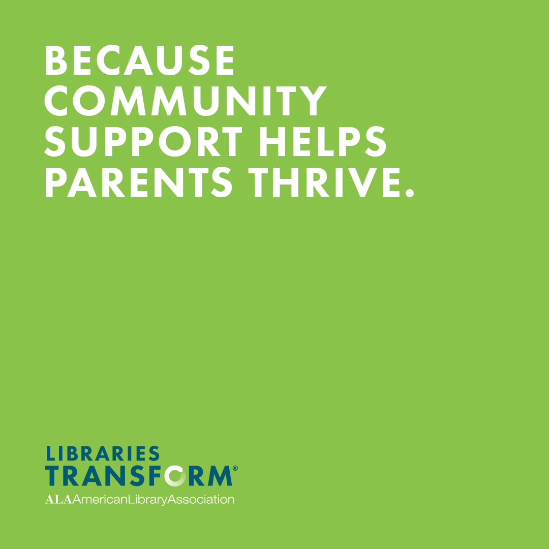 Instagram Share: BECAUSE COMMUNITY SUPPORT HELPS PARENTS THRIVE.