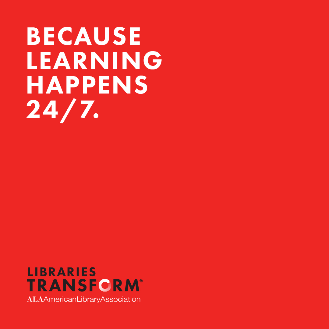 Instagram share: BECAUSE LEARNING HAPPENS 24/7.