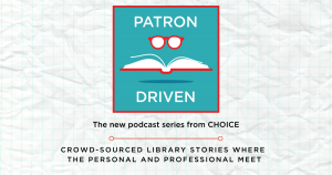 Logo for the Patron Driven podcast