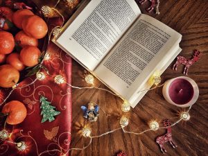 holiday book scene