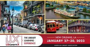 LibLearnX 2023 in New Orleans promotional graphic