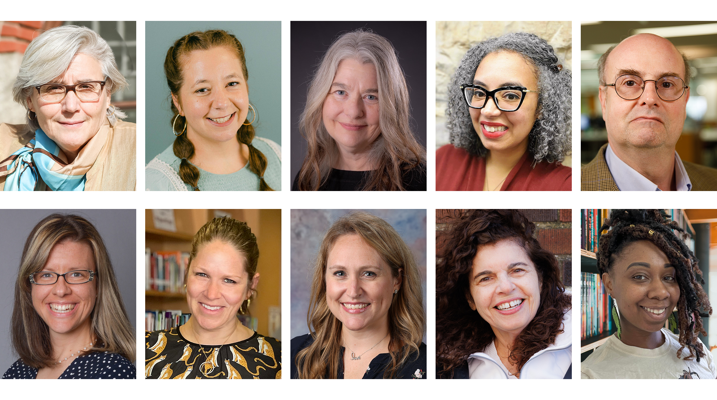 Composite of ten photos of individual librarians.
