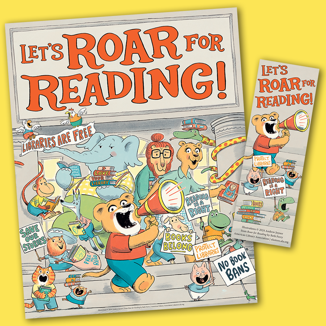 Roar for Reading Pster and bookmark