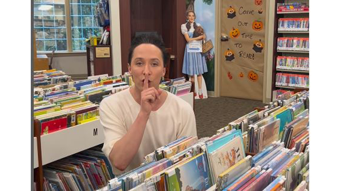 Johnny Weir at his hometown library