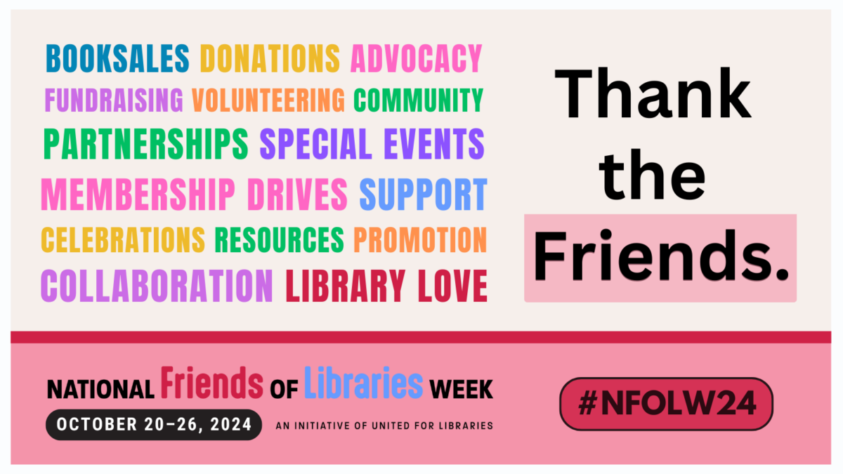 National Friends of Libraries Week graphic