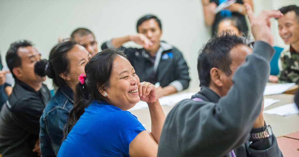 Cambodian immigrants attend a program assist with navigating the immigration process.