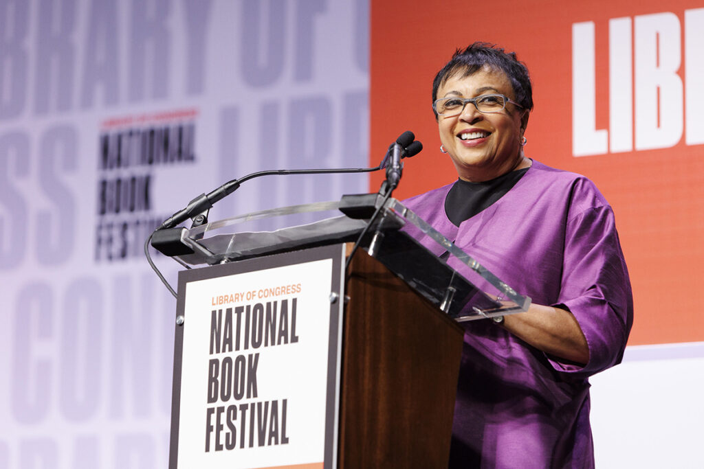 Photo of Dr. Carla Hayden opening the National Book Festival