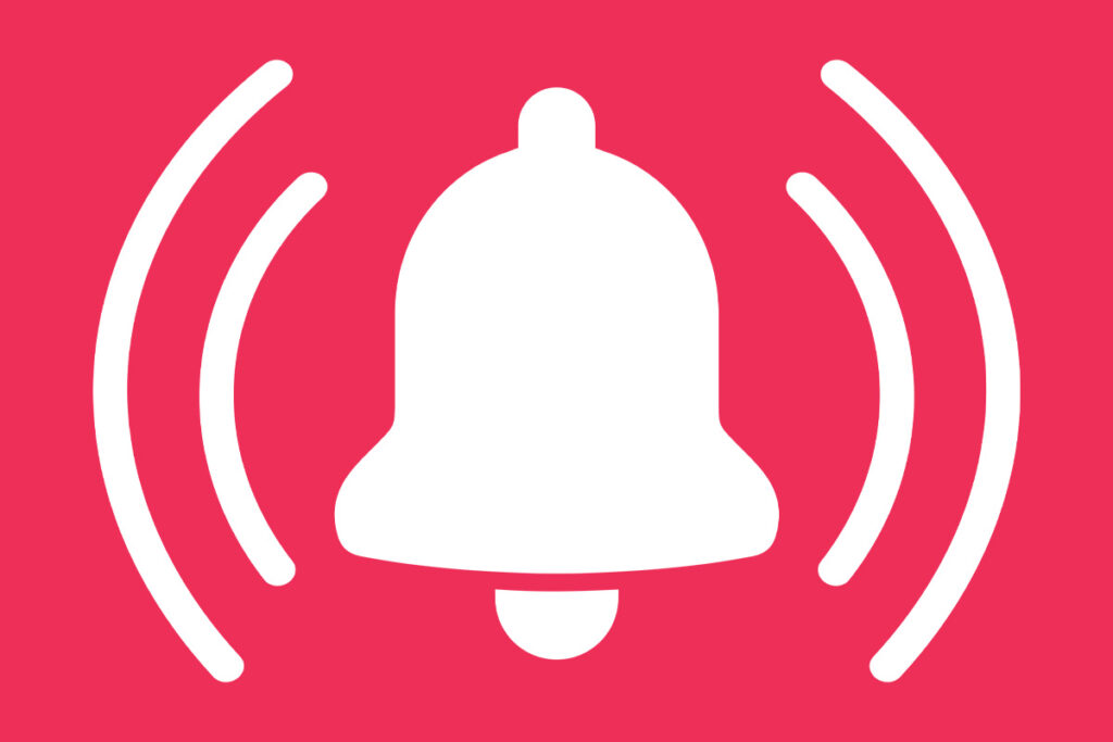 Graphic of a ringing bell
