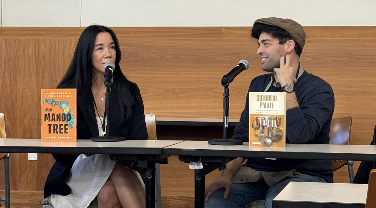 Authors Annabelle Tometich (The Mango Tree) and Raj Tawney (All Mixed Up) at the Louisiana Book Festival