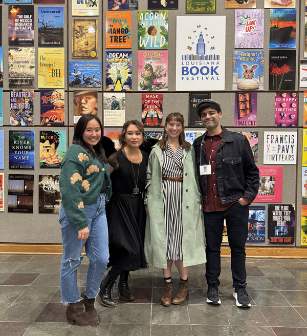 Raj Tawney (right) and authors at the Louisiana Book Festival