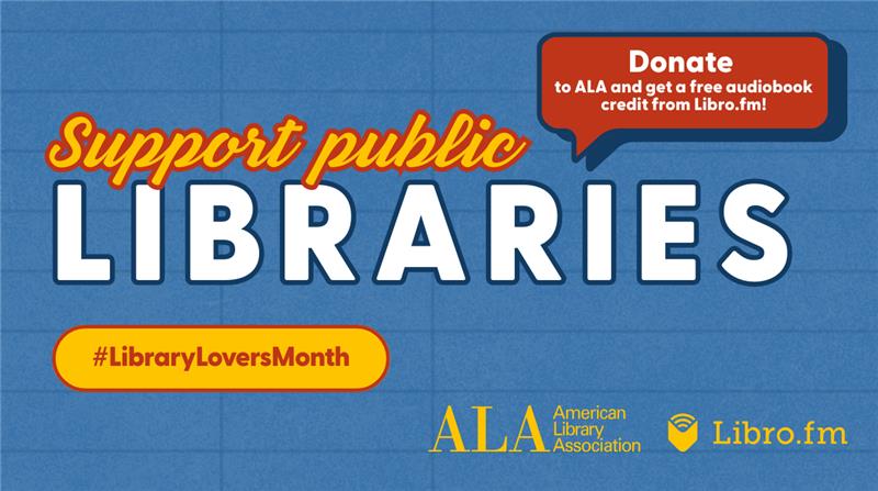 Donate to Support Libraries and Get a Free Audiobook graphic