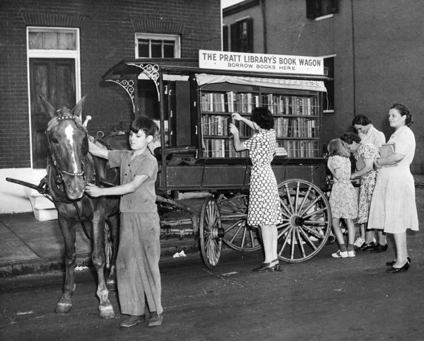 Enoch Pratt Free Library Book Wagon, from the ALA Archives.