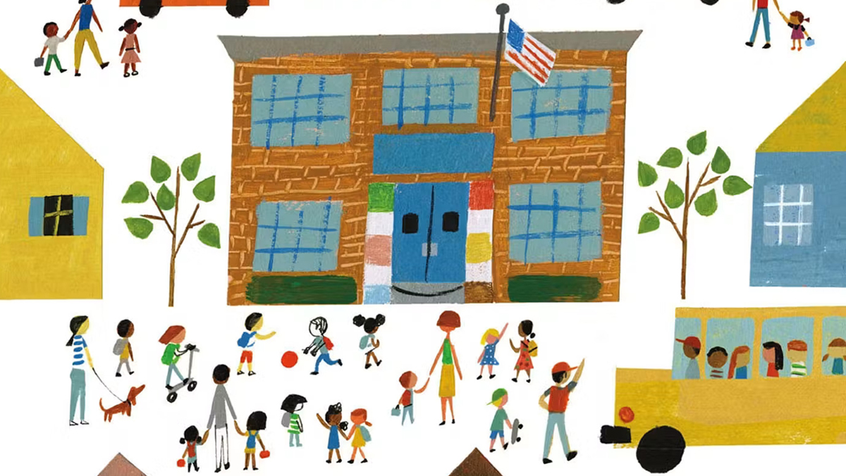 “School’s First Day of School” book cover detail